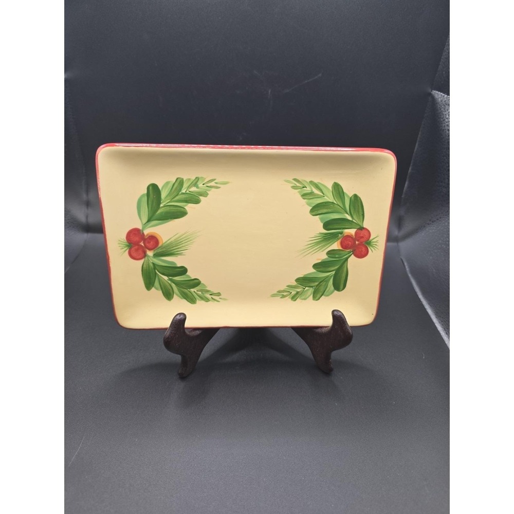 Appetizer Plate Tray Southern Living at Home Gail Pittman Christmas Memories 8"